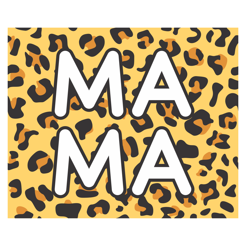 Leopard print mama design for crafting and cutting projects