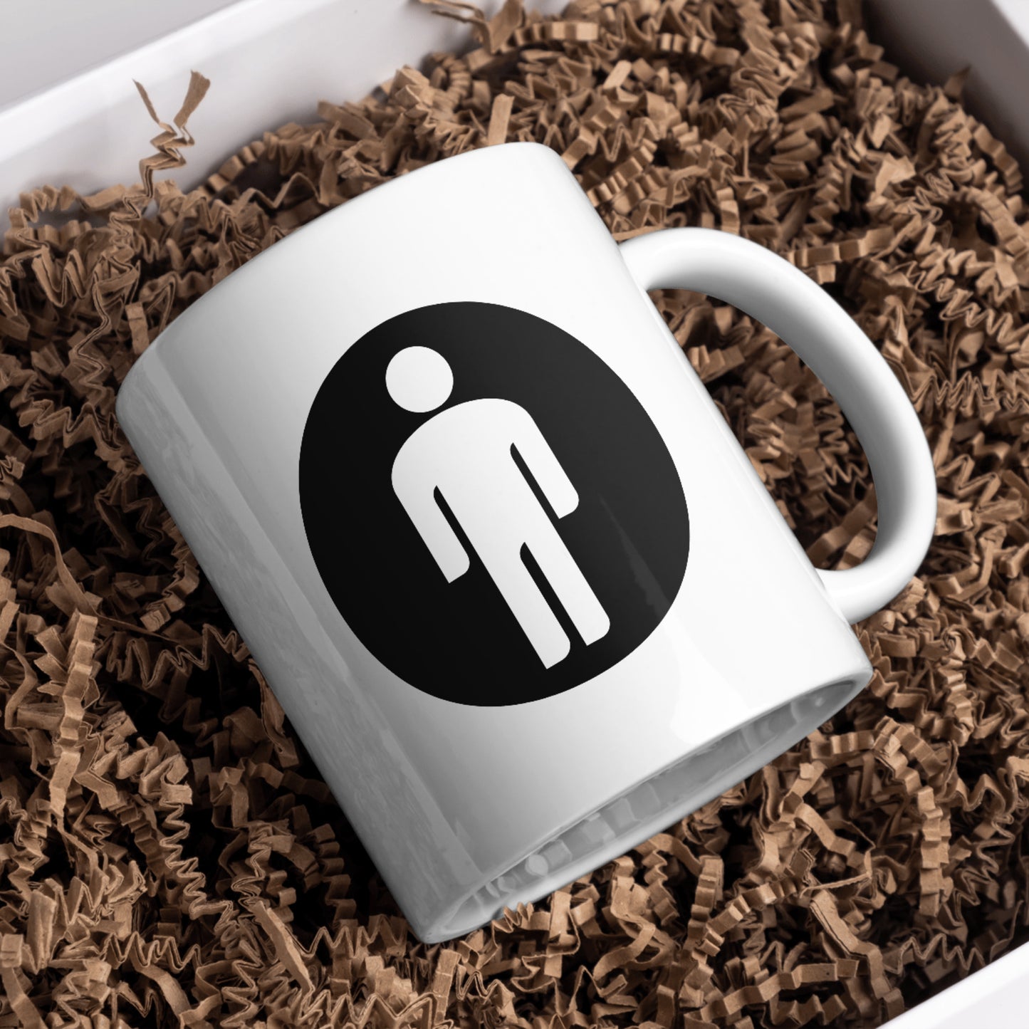 Modern black symbol for men's restroom in vector format