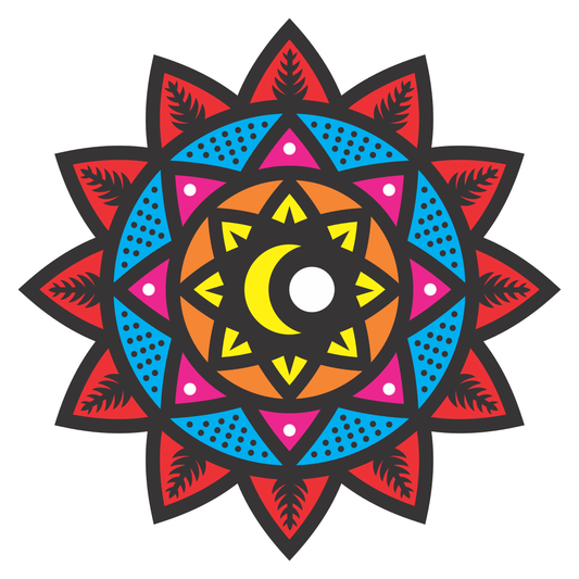 Vibrant mandala design for cutting machines