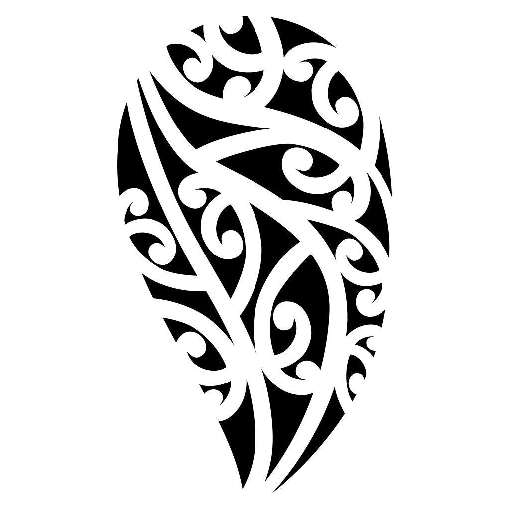 Maori tribal tattoo design for cutting machines and crafts