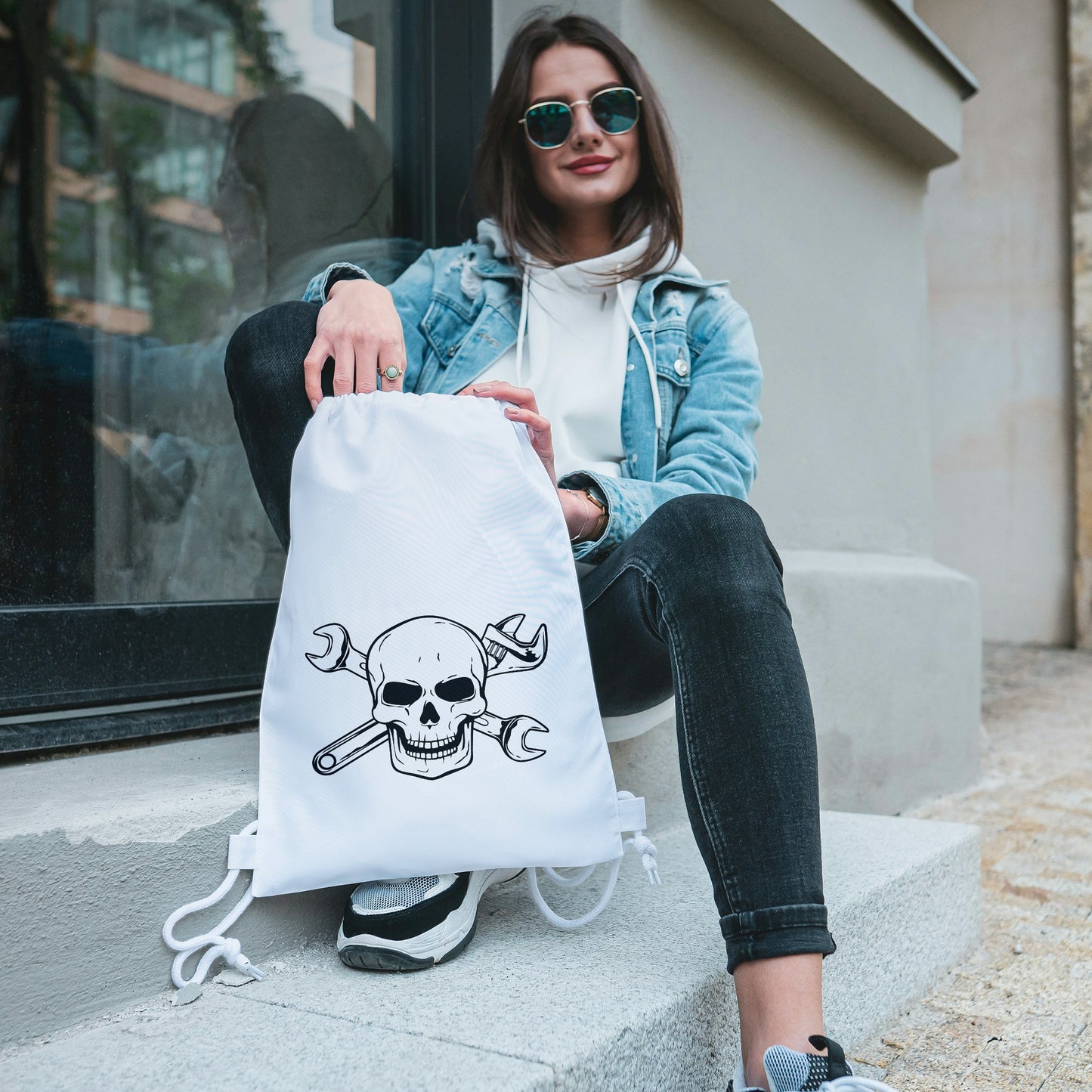 Mechanic skull design with tools for creative cutting projects