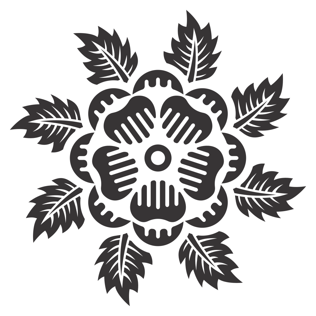 Delicate medieval flower design for crafting enthusiasts
