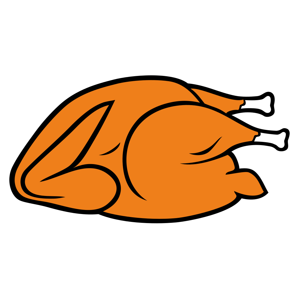 Delicious roasted chicken graphic for cutting machines