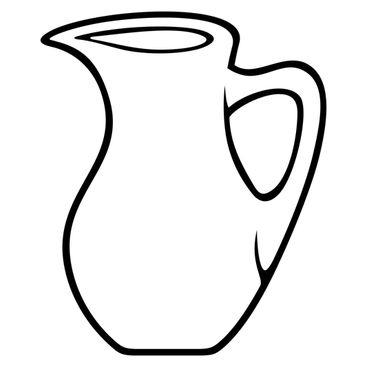 Creative black and white milk jug vector for cutting machines