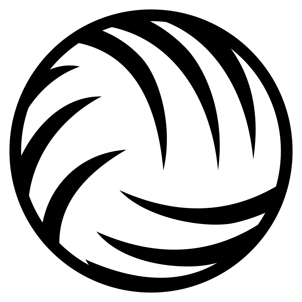 Elegant modern volleyball design for creative cutting projects