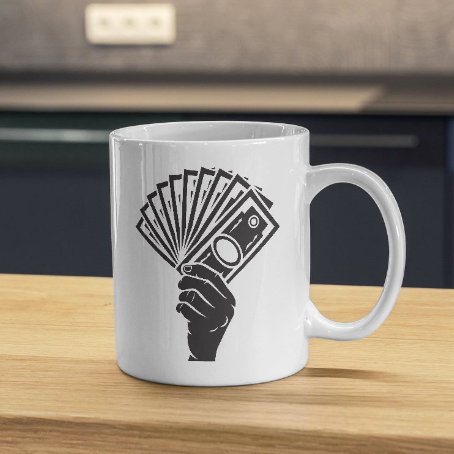 Creative vector design featuring money in hand for crafting