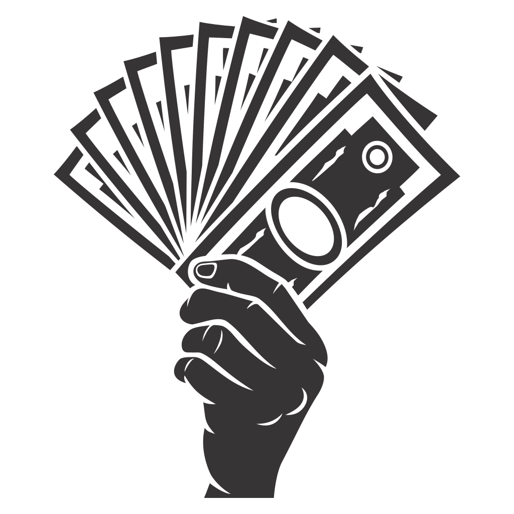 Creative vector design featuring money in hand for crafting