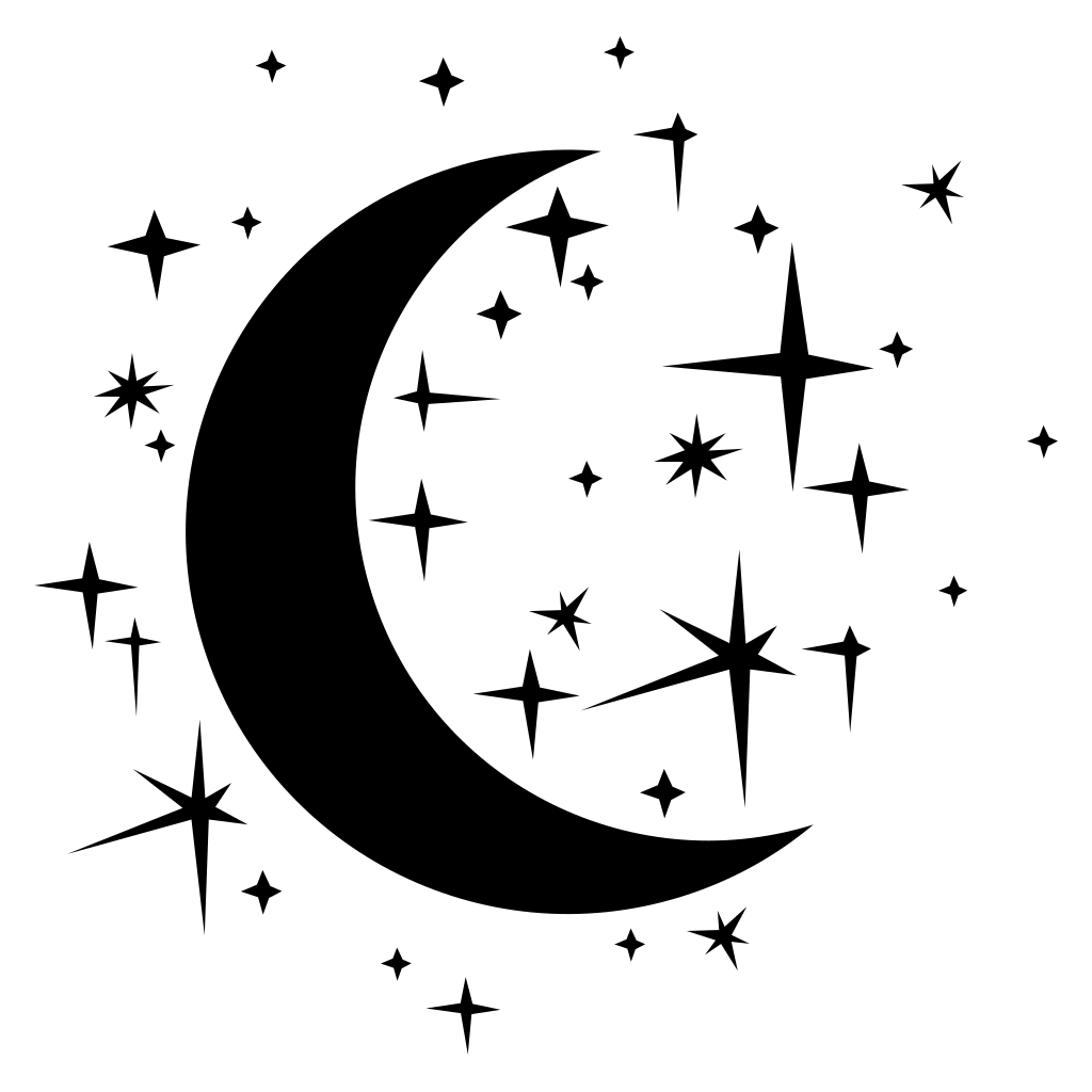 Beautiful moon and stars vector design for crafting projects