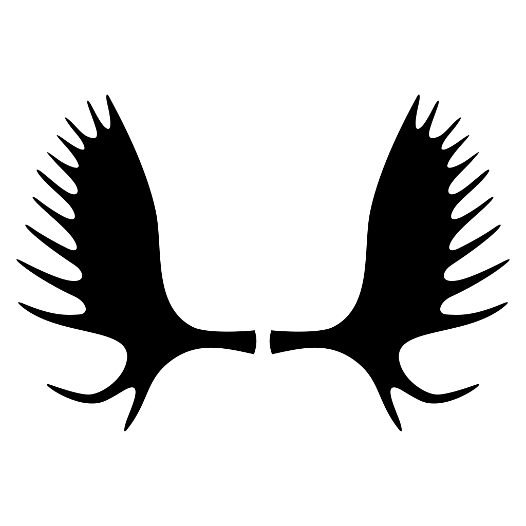 Creative moose horns vector design for crafting projects