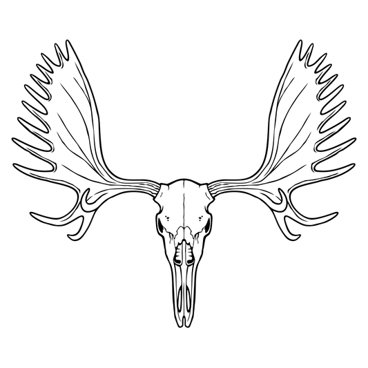 Elegant moose skull design for creative crafting projects