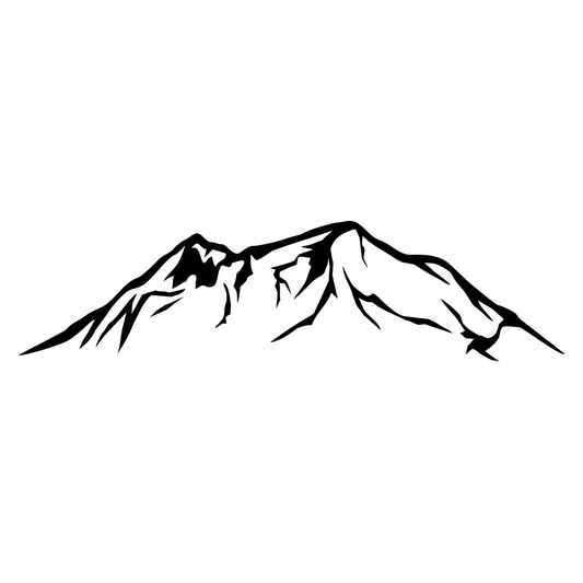 Stylish mountain silhouette design for cutting machines