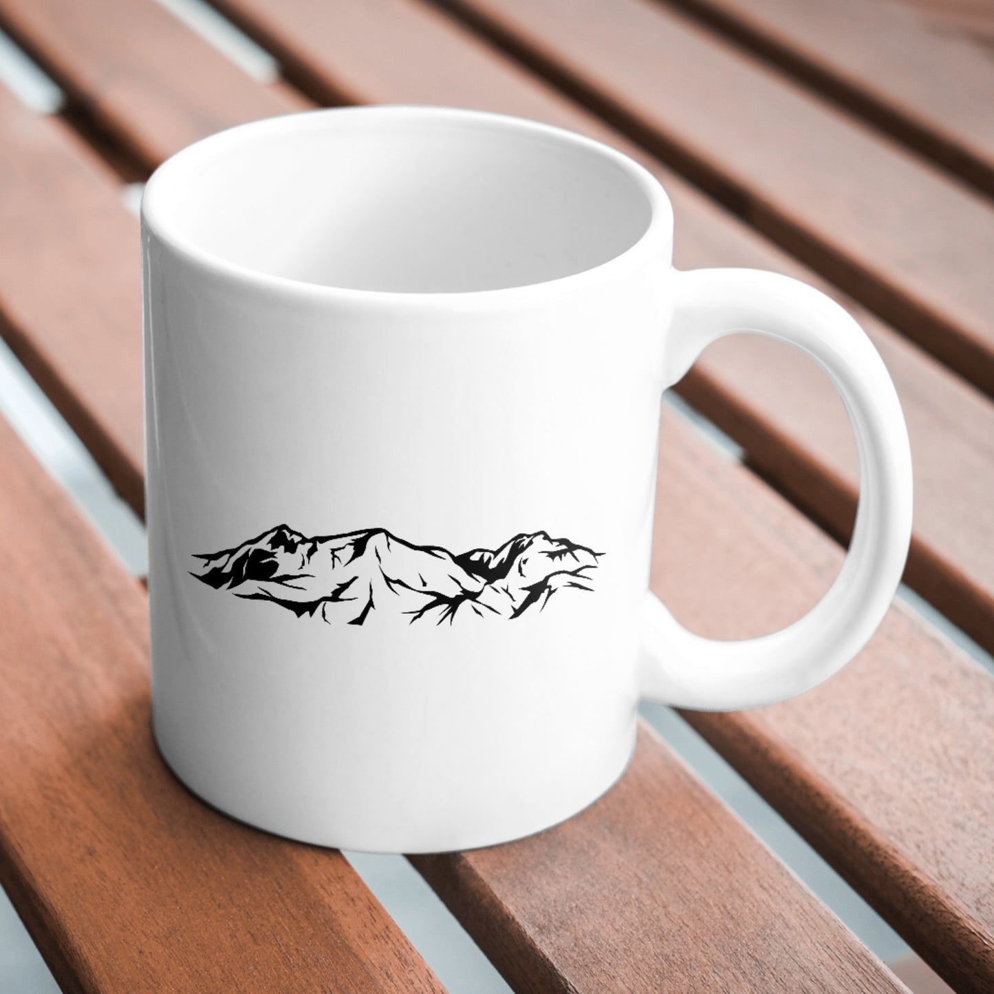 Mountain silhouette design for cutting machines