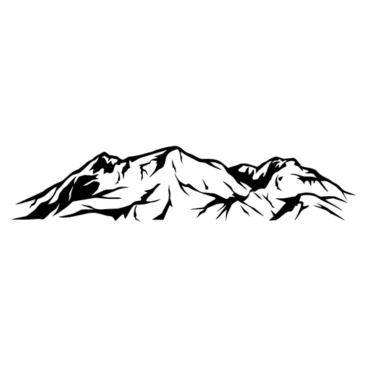 Mountain silhouette design for cutting machines