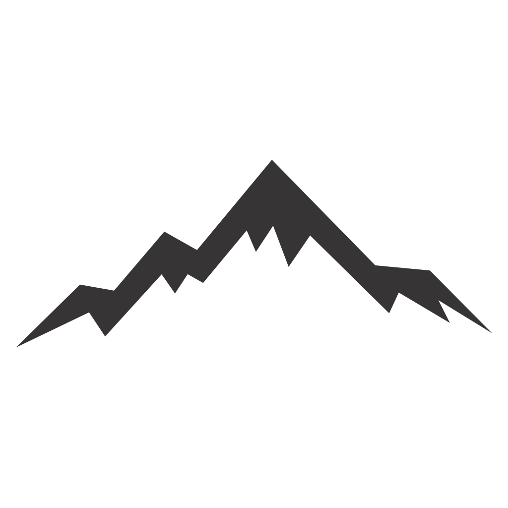 Modern mountain silhouette design for cutting machines