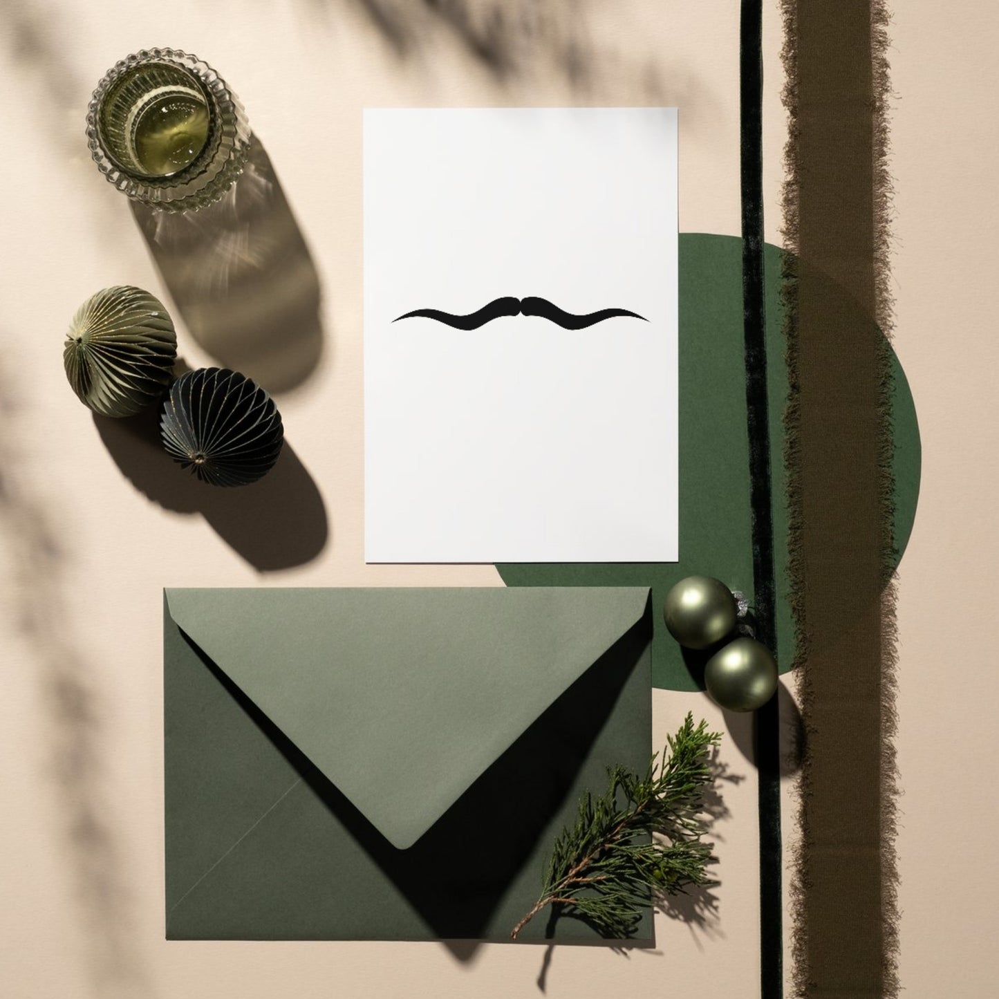 Stylized mustache design for creative cutting projects