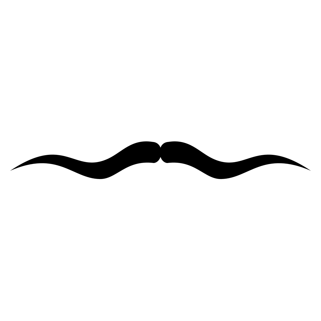 Stylized mustache design for creative cutting projects
