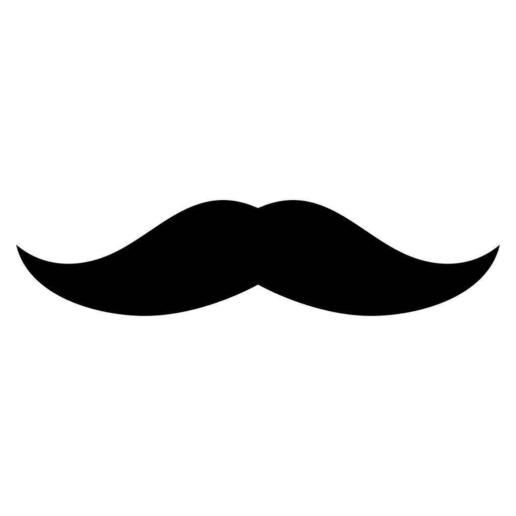 Creative black mustache design for cutting machine projects