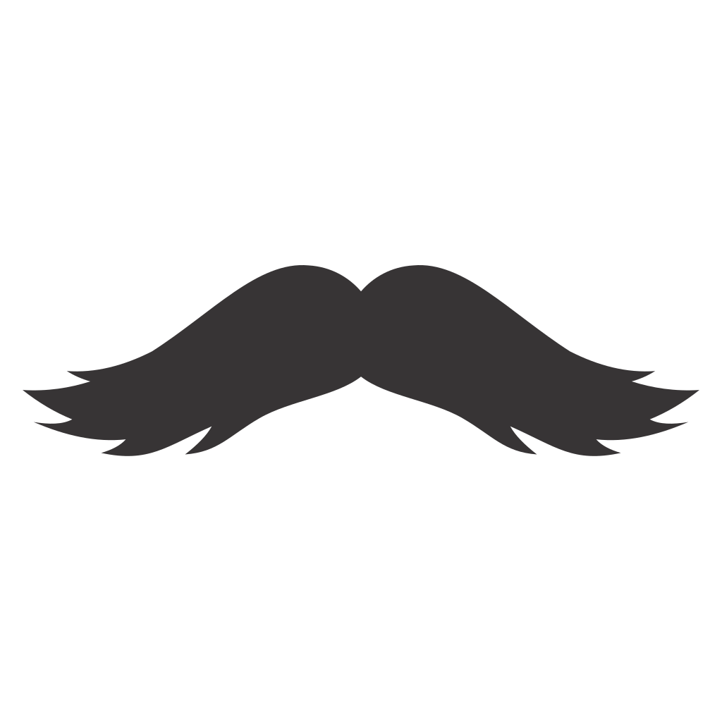 Creative mustache design perfect for cutting machines