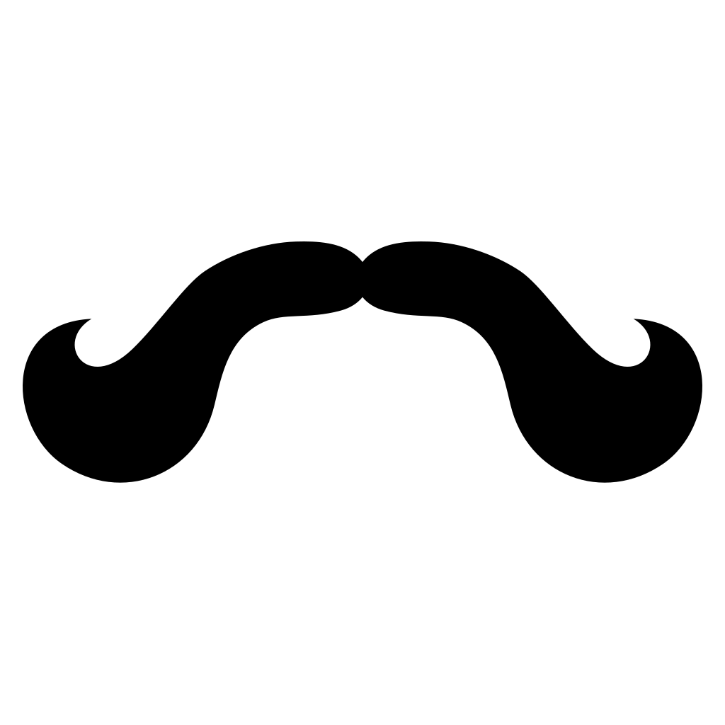 Creative moustache design for cutting machines and crafts