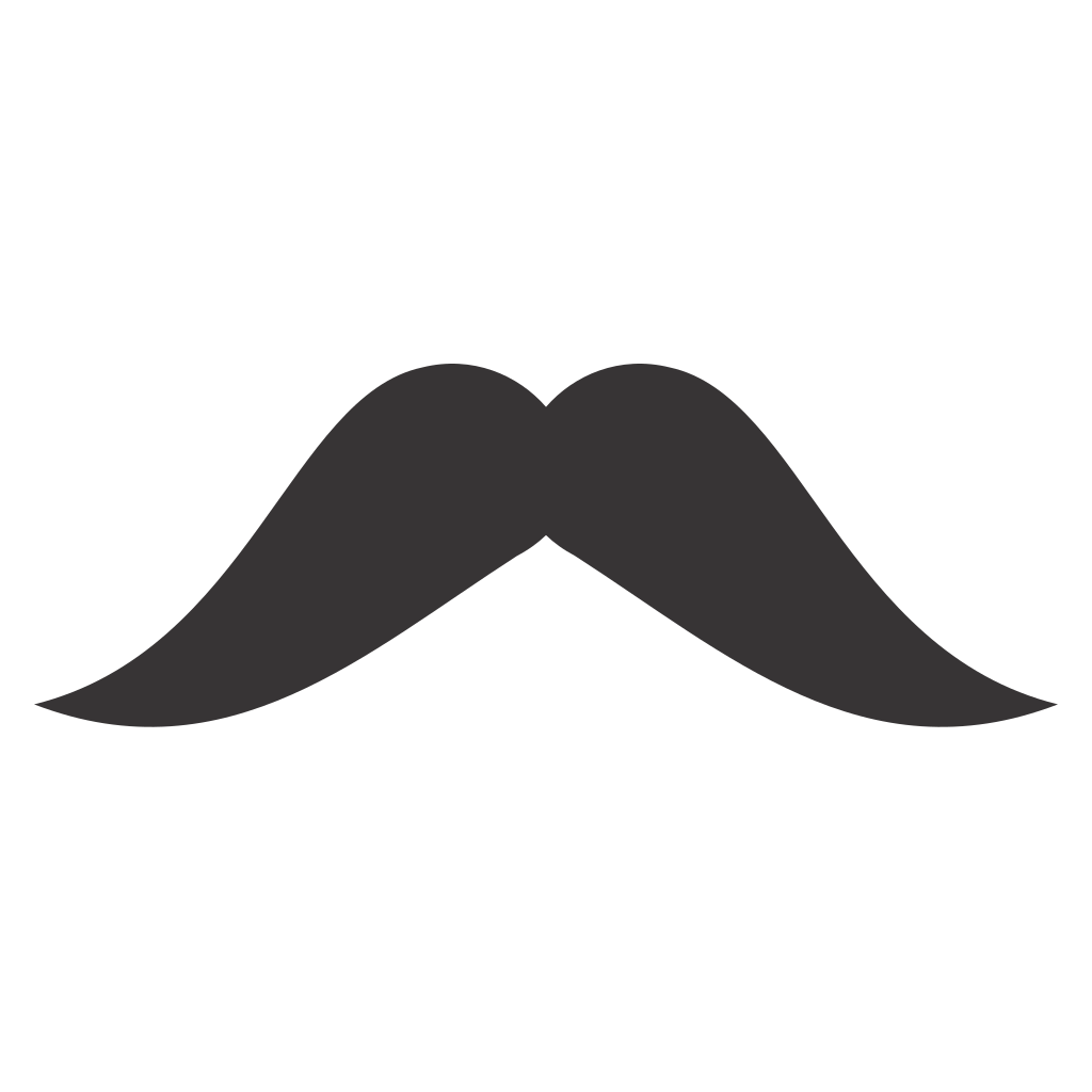 Classic mustache design for creative cutting projects