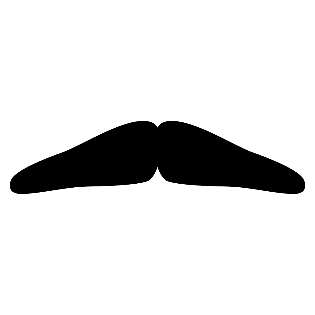 Creative mustache vector design for cutting machines