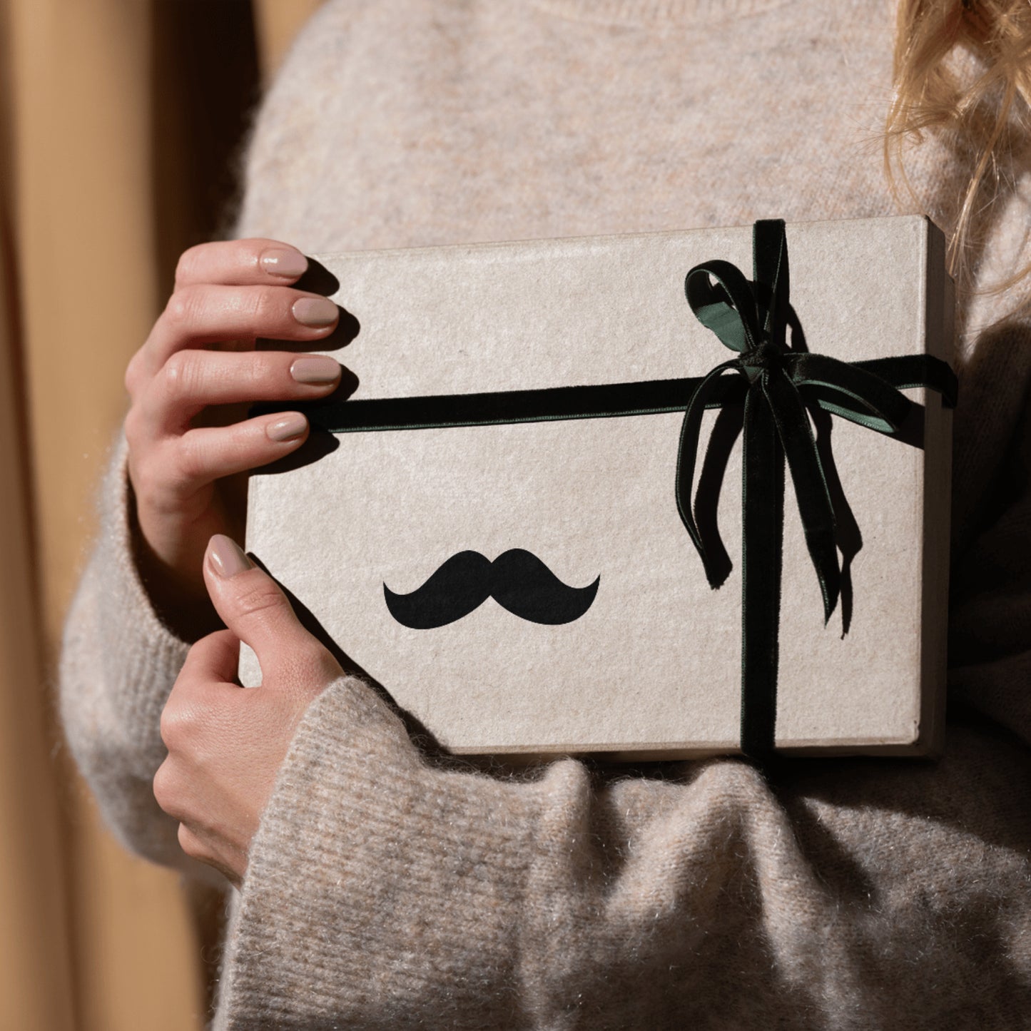 Stylish black mustache vector design for creative projects