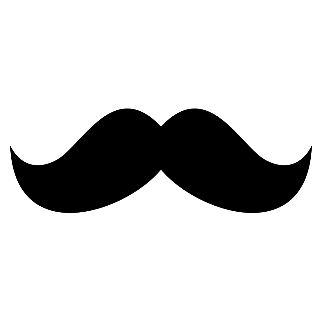 Stylish black mustache vector design for creative projects