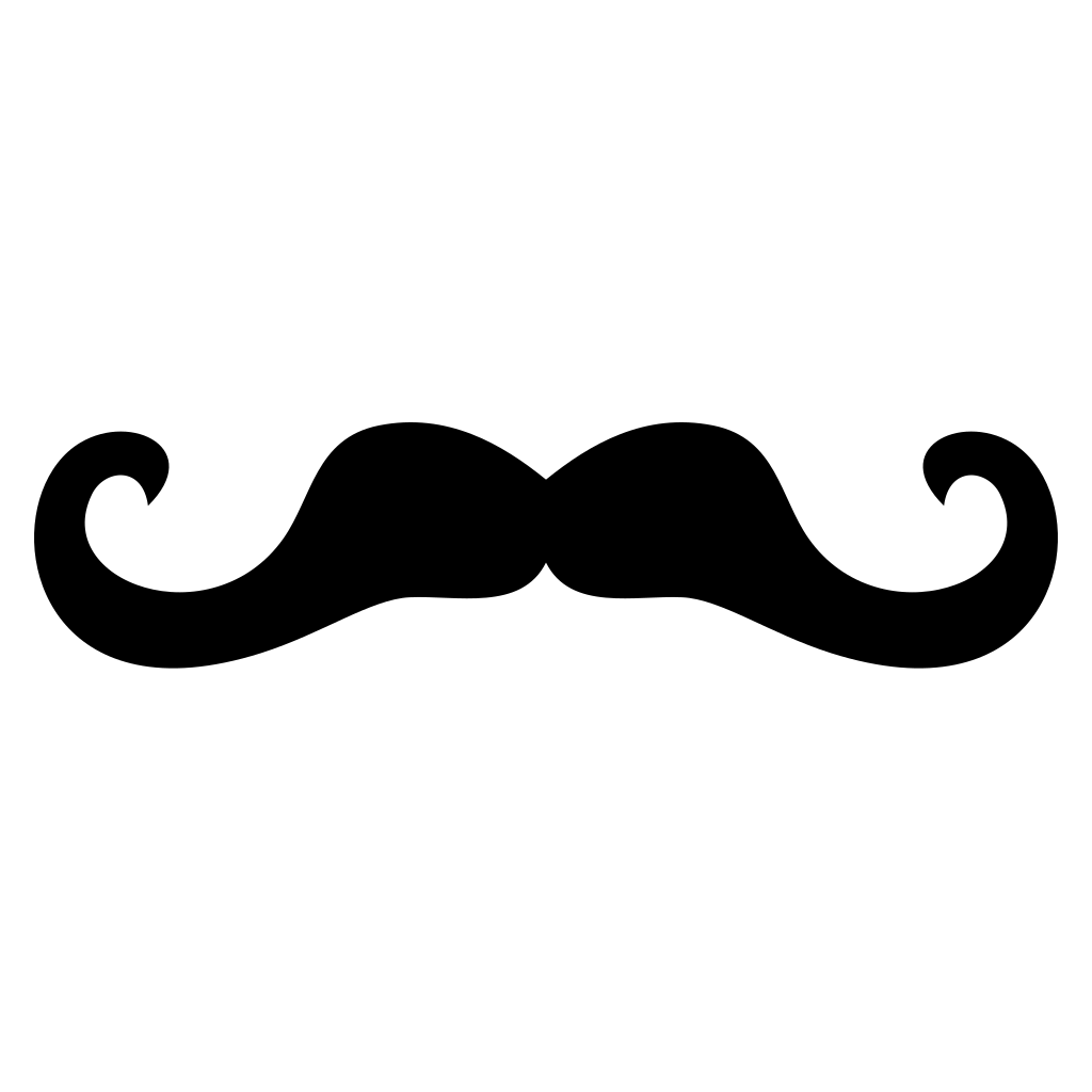 Creative mustache vector design for cutting machines