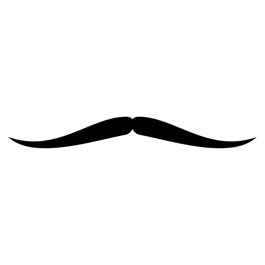 A stylish mustache graphic created for crafting projects