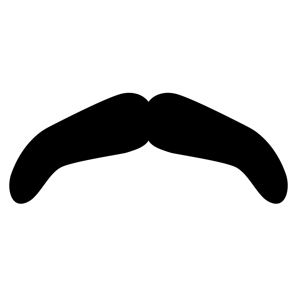 Stylish mustache vector design for creative projects