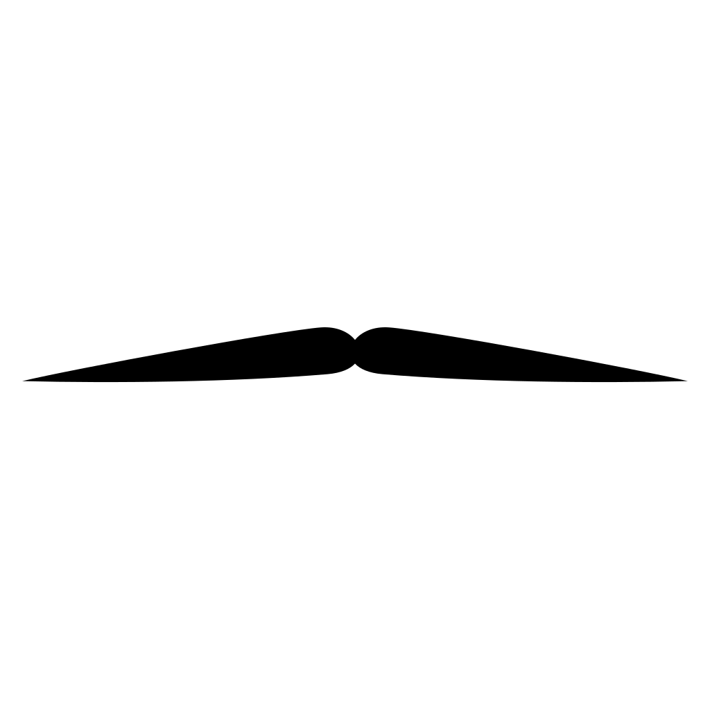 Unique black vector mustache design for cutting machines