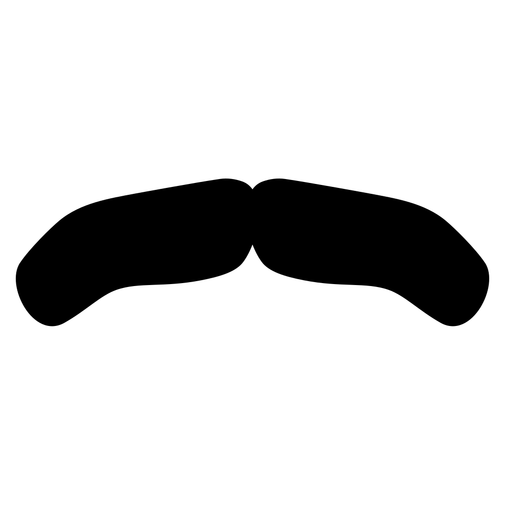 Creative mustache design ideal for cutting machines