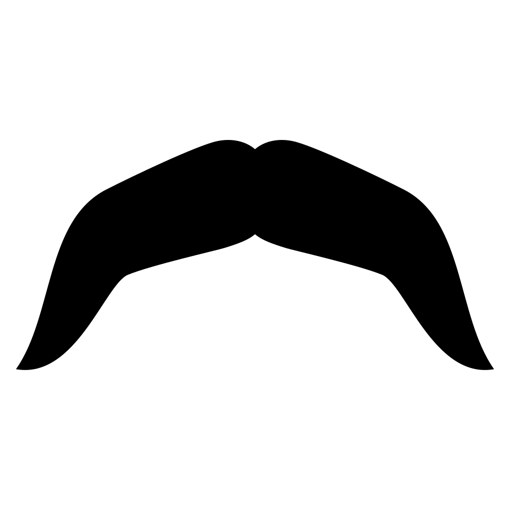 Creative mustache vector silhouette for crafting projects