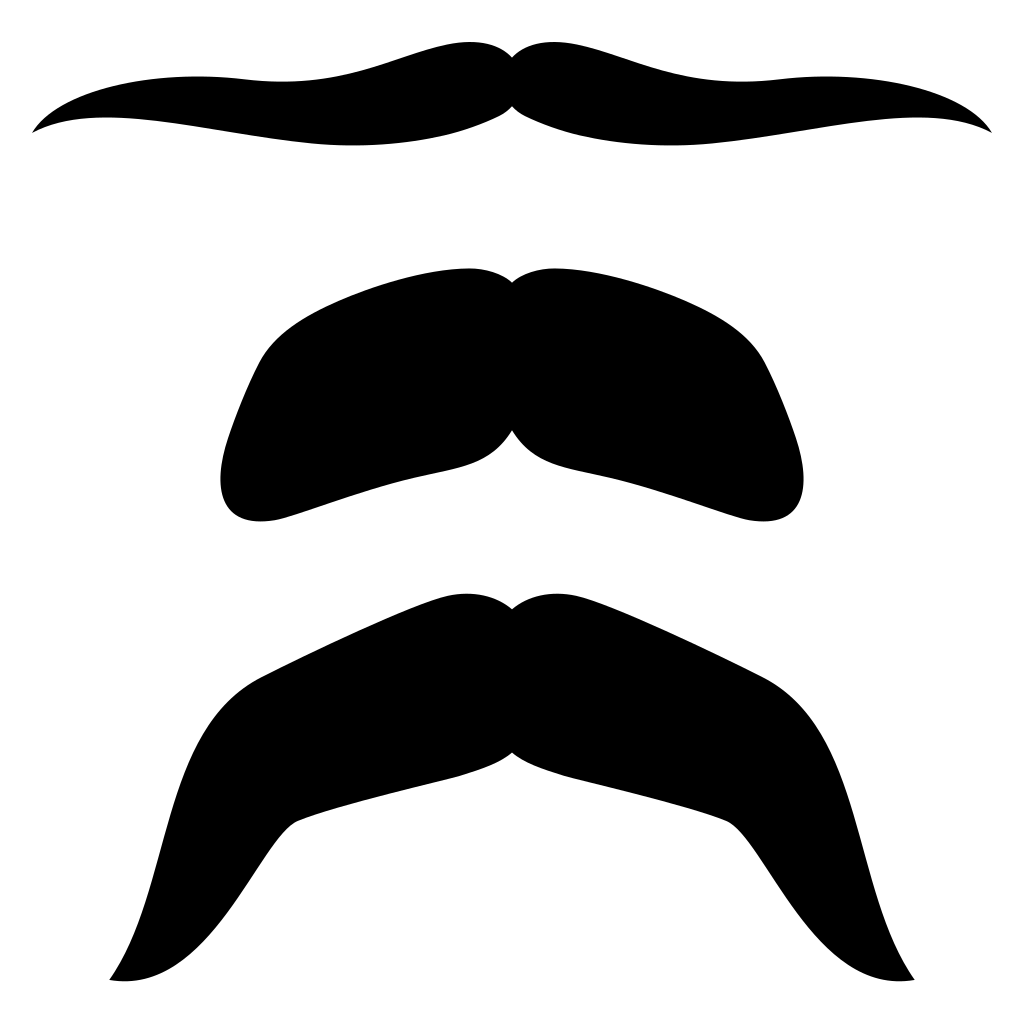 Unique black mustache vector designs for crafting projects