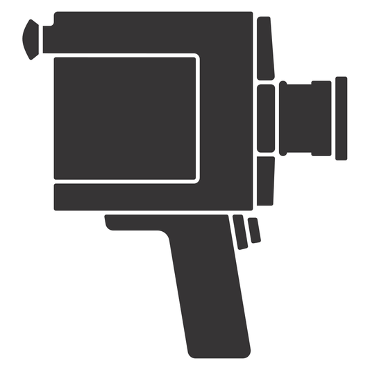Creative vector design of a vintage video camera for crafting