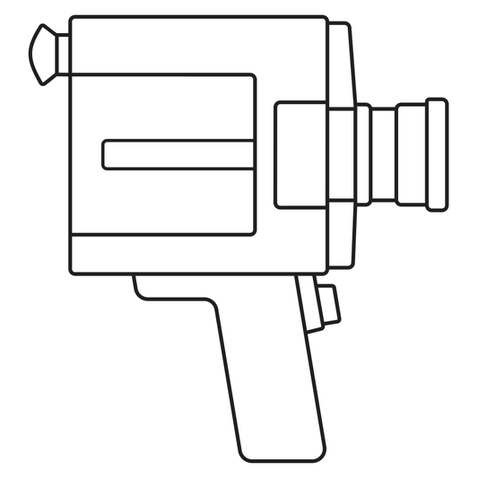 Vintage camera outline design for creative projects