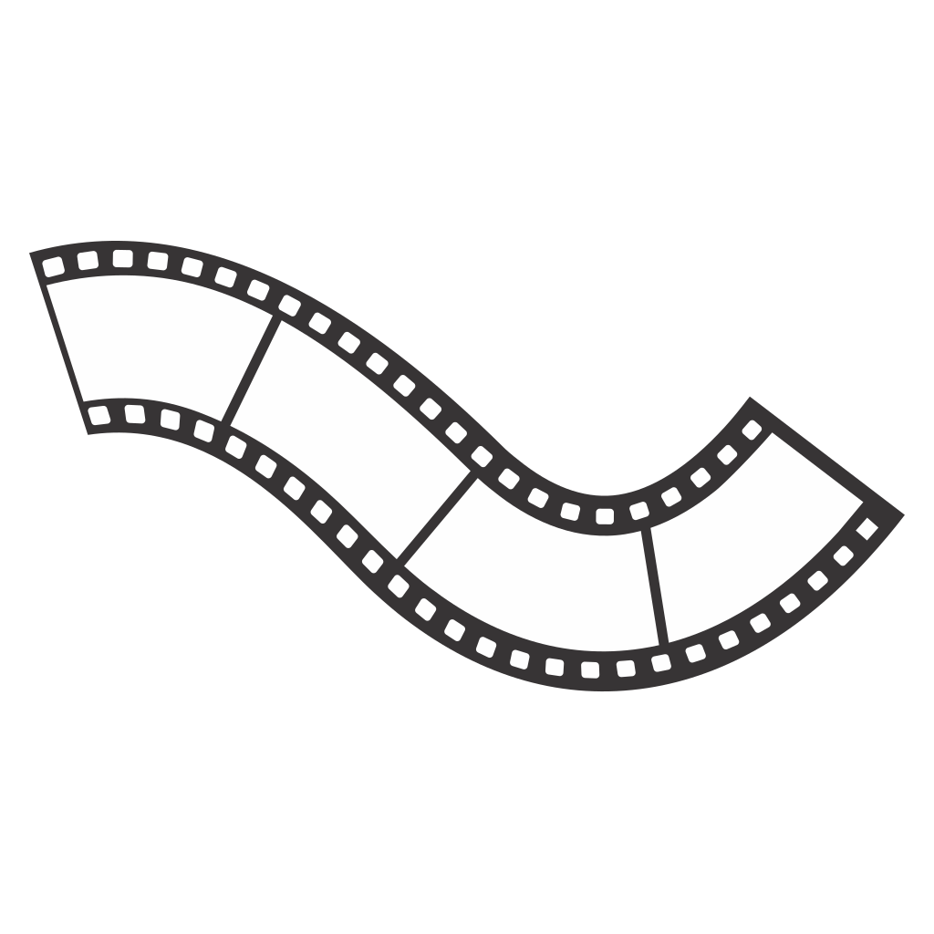 Creative vector design of a flowing movie film strip