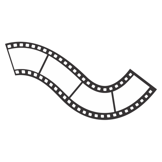 Creative vector design of a flowing movie film strip
