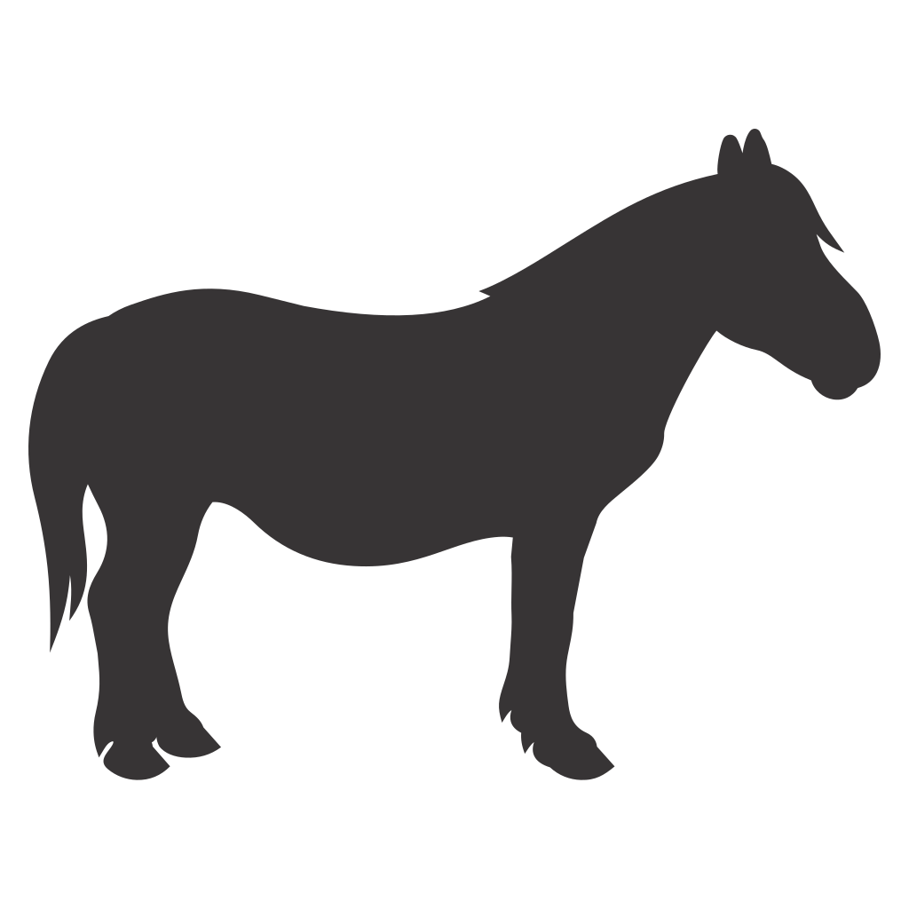 Craft unique designs with a mule silhouette vector file