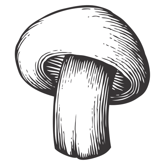 Engaging vintage mushroom outline design for crafting