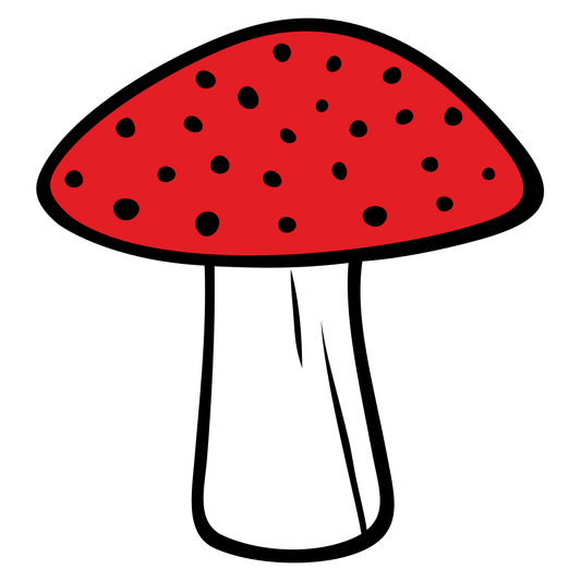 Creative red mushroom design suitable for crafting projects