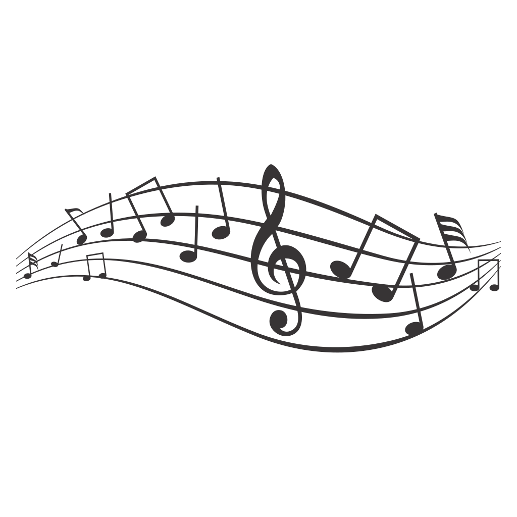 Melodic waves of music notes for creative projects