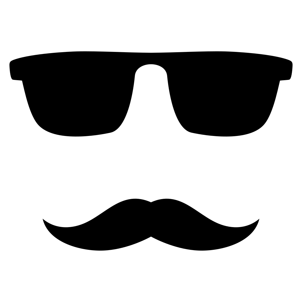 Stylish mustache and sunglasses vector design for crafts