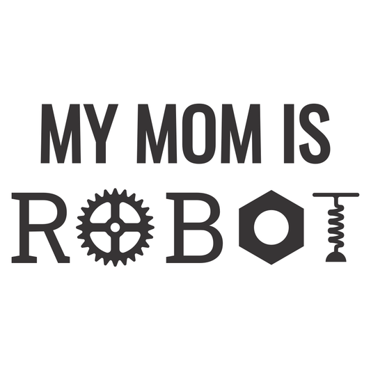 Creative vector design celebrating robot motherhood