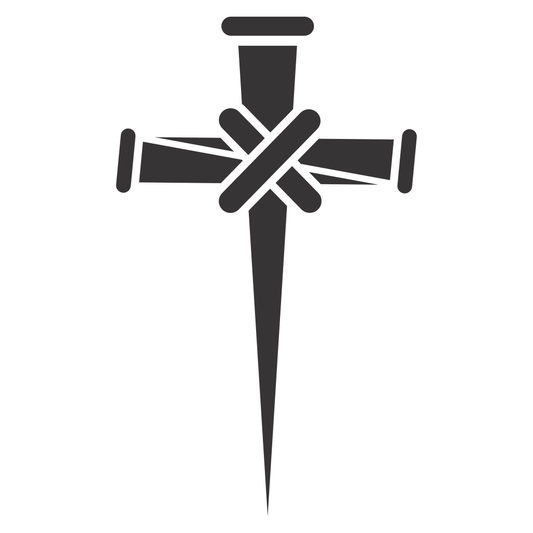 Nail cross design for creative cutting projects and crafts