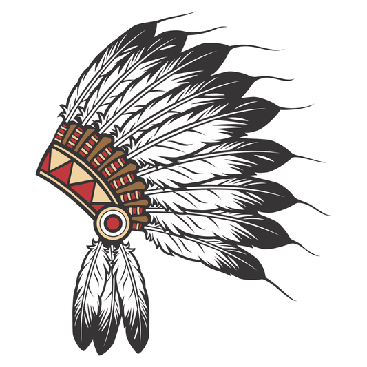 Native American Indian chief headdress design for crafting