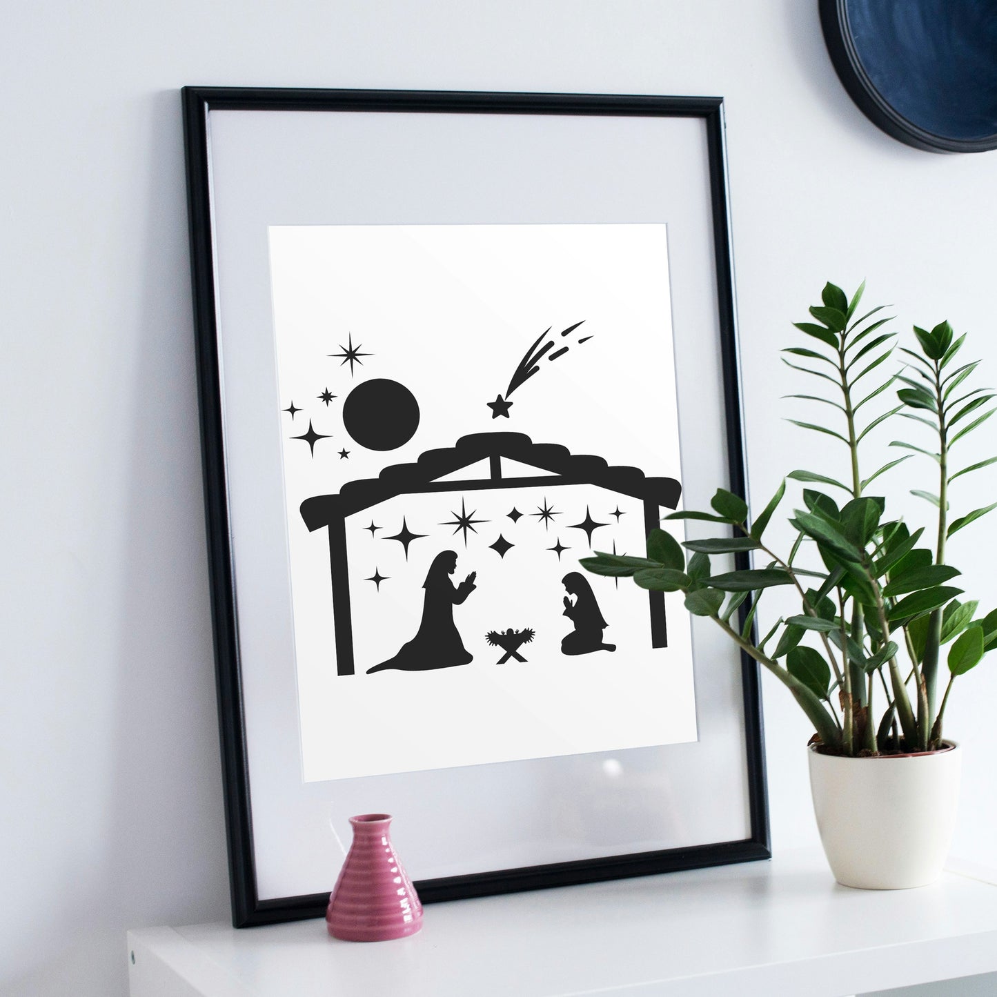 Creative nativity scene design for cutting machines