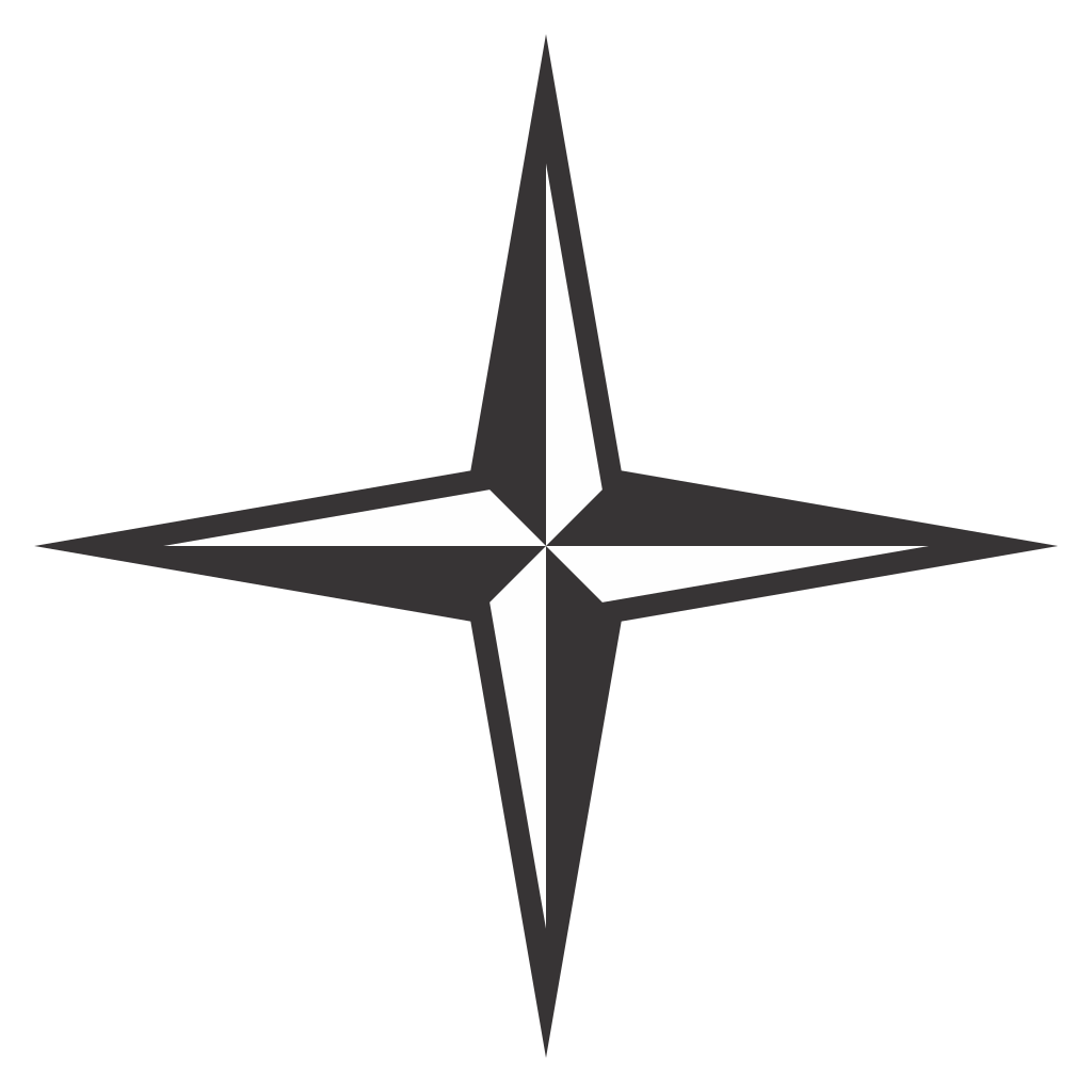 Nautical star silhouette design for creative cutting projects