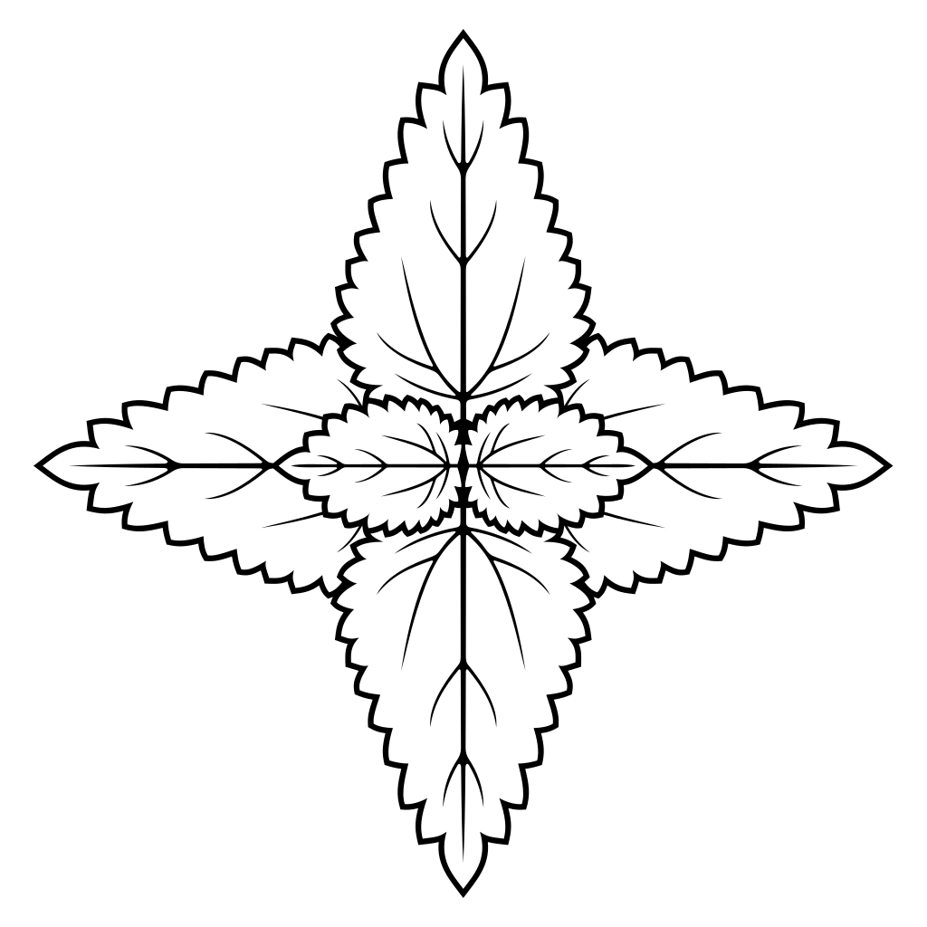 Elegant nettle leaf design for cutting machines