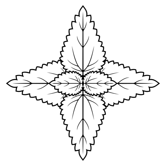 Elegant nettle leaf design for cutting machines